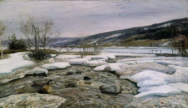 Fra Mesnas utlop Oil Painting by Frederik Collett