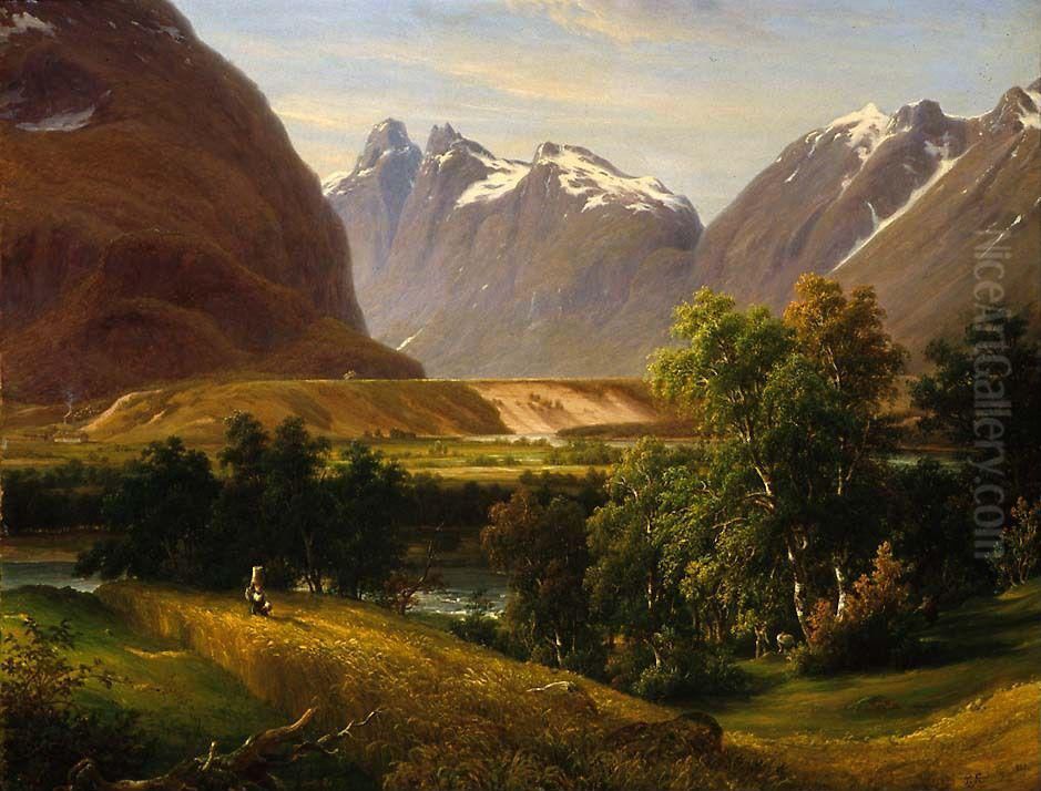 View from Romsdal Oil Painting by Thomas Fearnley