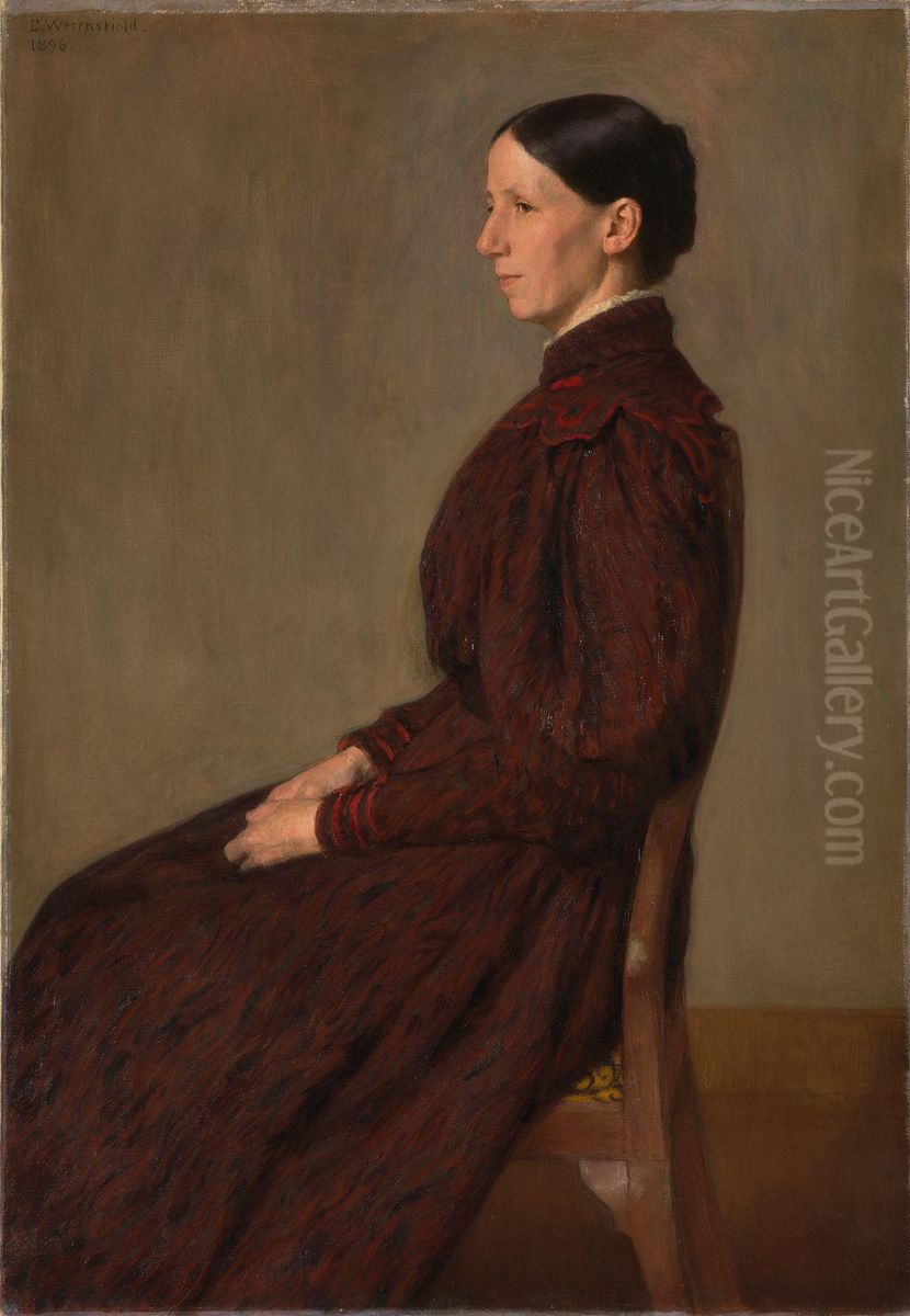 Portrait of Mrs. Anna Dick Oil Painting by Erik Werenskiold
