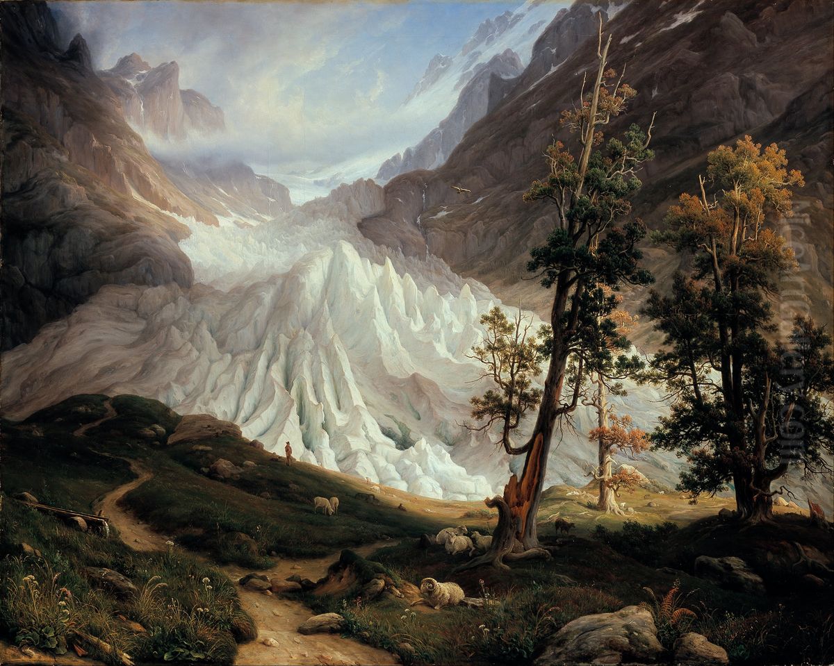 The Grindelwaldgletscher Oil Painting by Thomas Fearnley