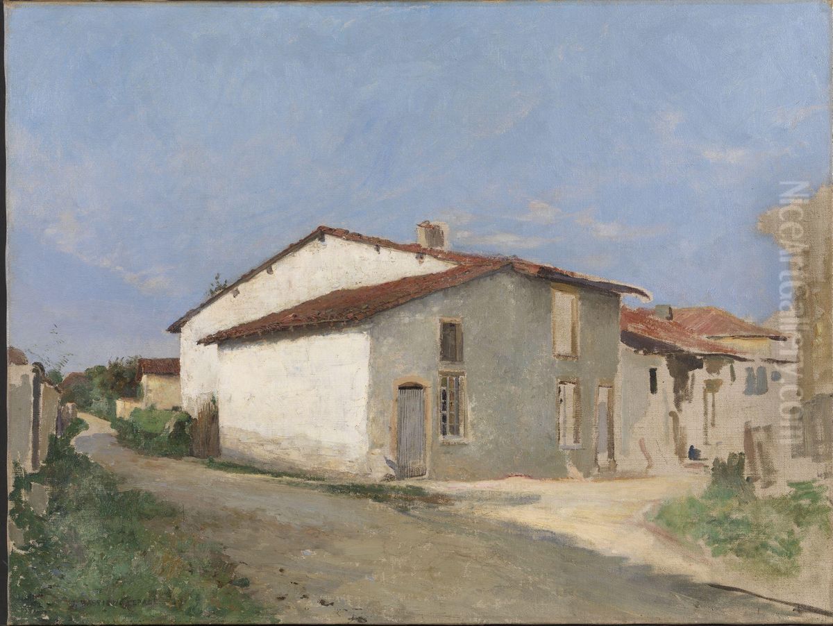 Street in Damvillers Oil Painting by Jules Bastien-Lepage