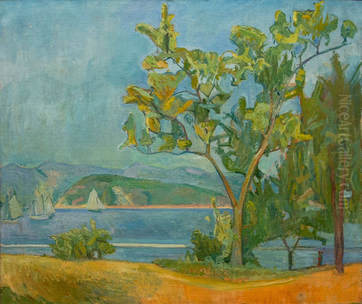 Landscape from Holmsbu Oil Painting by Oluf Wold-Torne