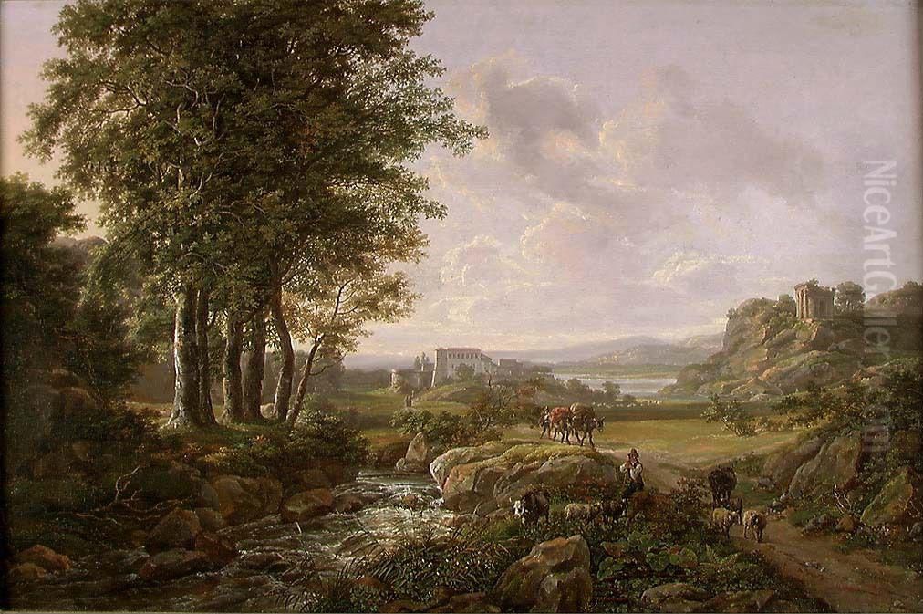 Southern Landscape Oil Painting by Johan Wilhelm Ludwig Dahl