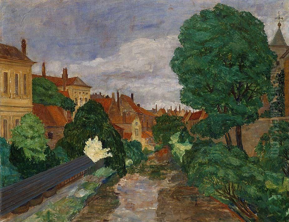 Canal in Brugge Oil Painting by Anders Castus Svarstad