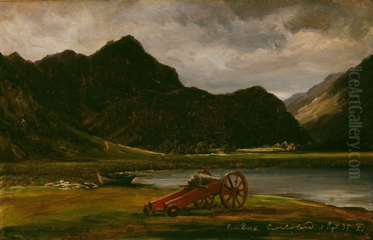Kanon i Cumberland Oil Painting by Thomas Fearnley