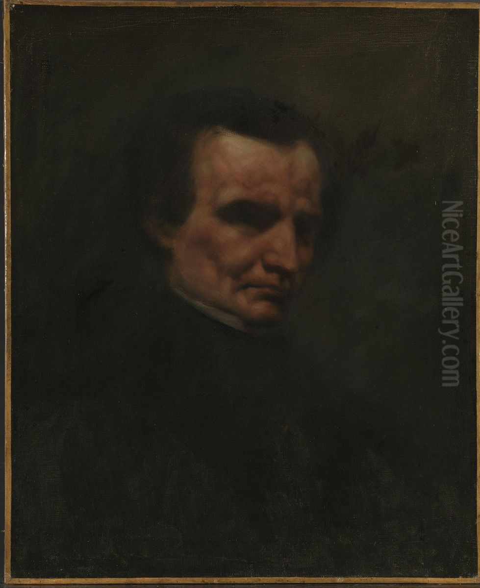 Portrait of the Composer Hector Berlioz Oil Painting by Gustave Courbet