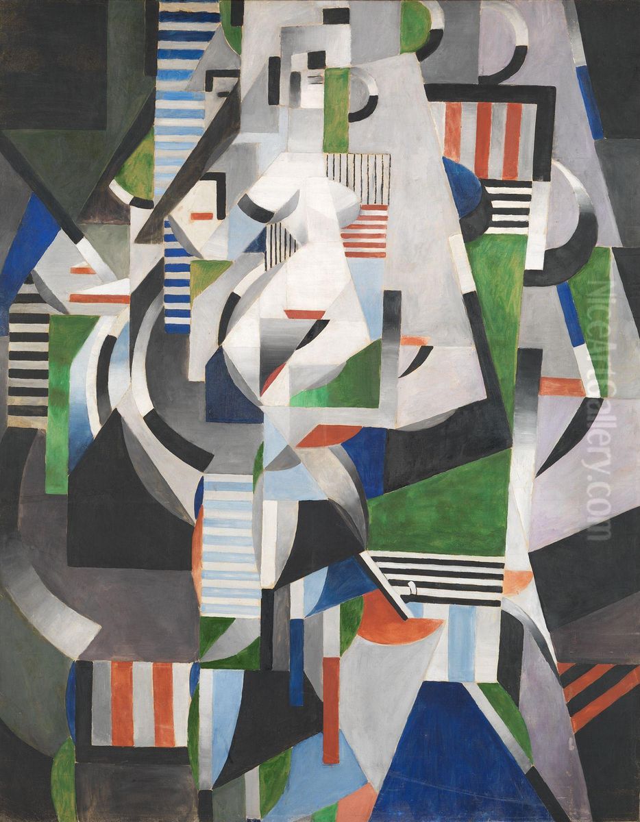 Composition Oil Painting by Thorvald Hellesen