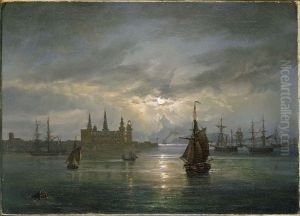 Kronborg Castle in Moonlight