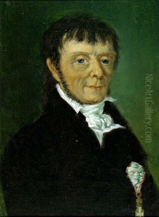 The Artist's Father Carl Stoltenberg (replica) Oil Painting by Mathias Stoltenberg