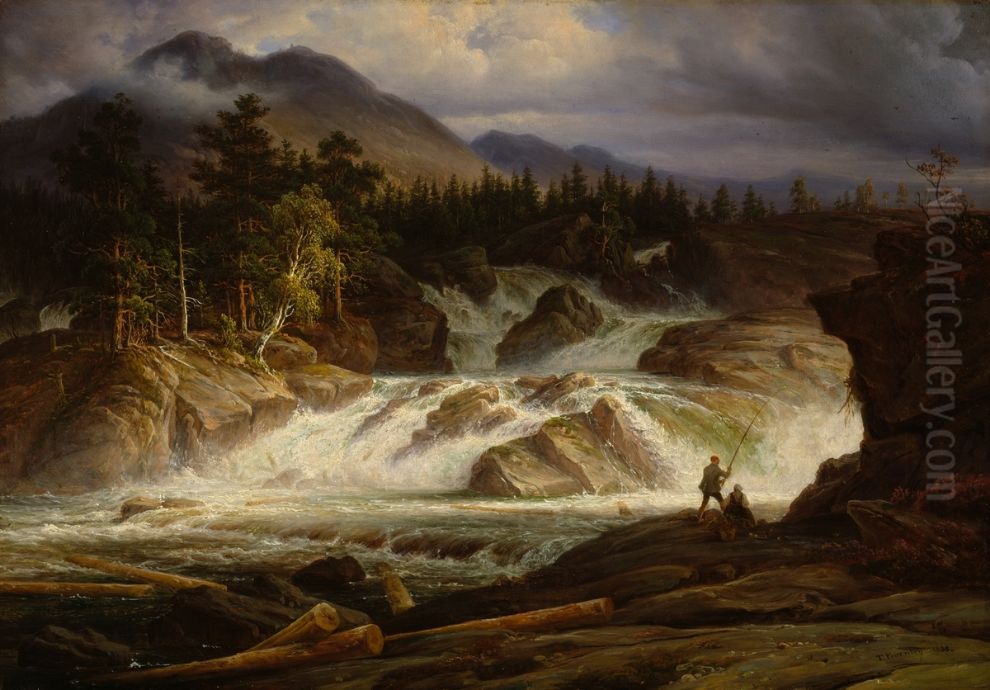 The Labro Falls Oil Painting by Thomas Fearnley