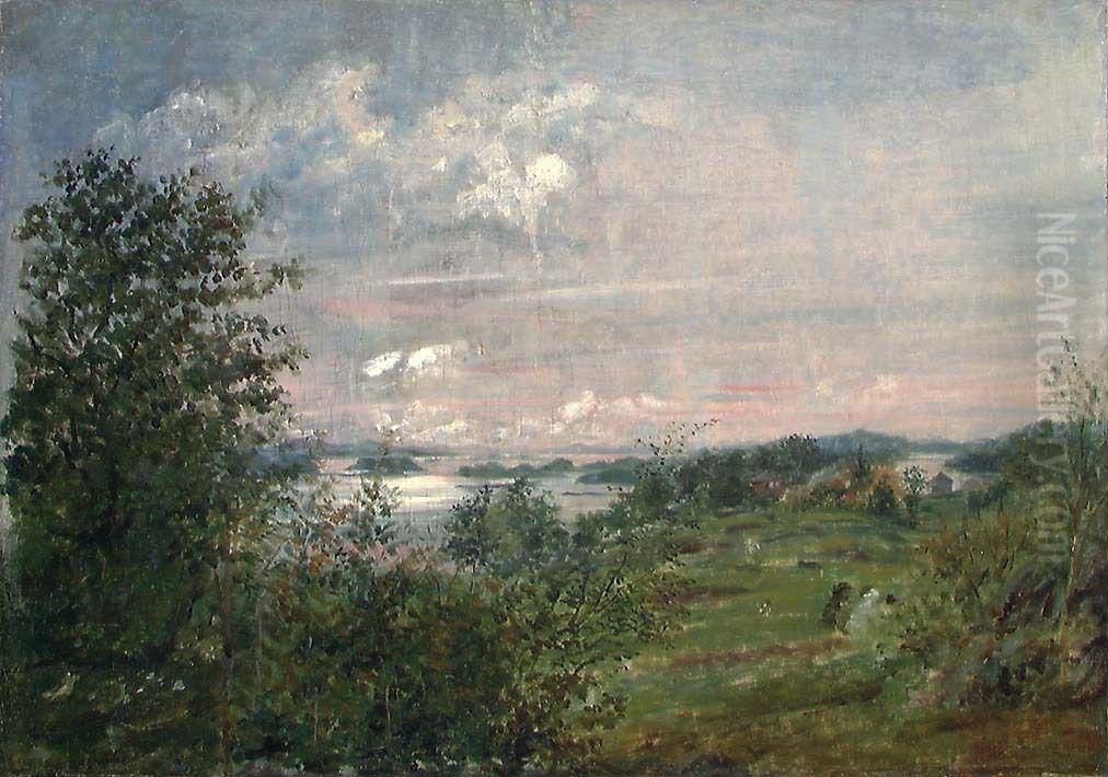 Landskap Oil Painting by Mathias Stoltenberg
