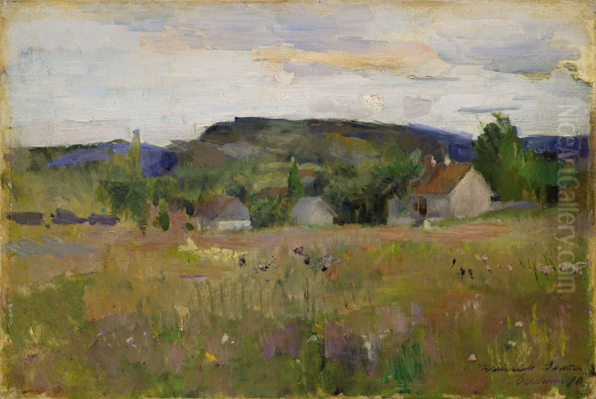 Landskap fra Baerum Oil Painting by Harriet Backer