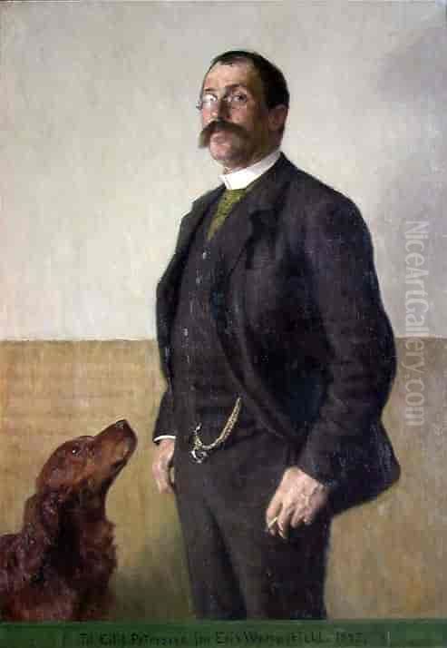 Maleren Eilif Peterssen Oil Painting by Erik Werenskiold