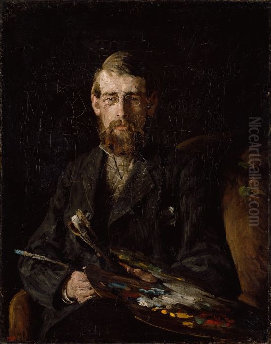 Portrait of the Painter Nils Hansteen Oil Painting by Erik Werenskiold