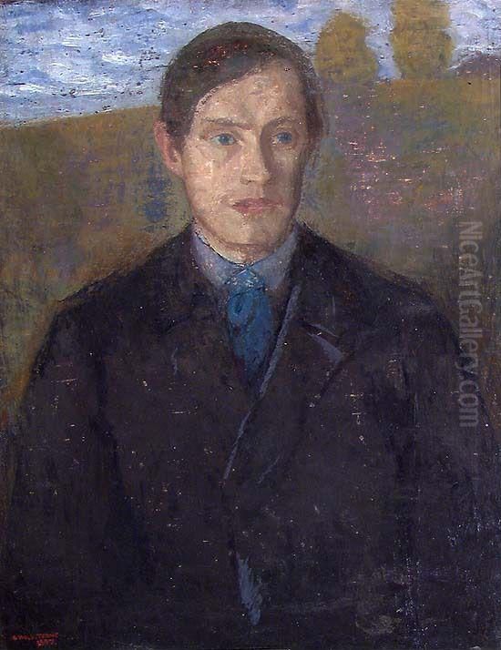 Portrait of the Painter Thorvald Erichsen Oil Painting by Oluf Wold-Torne