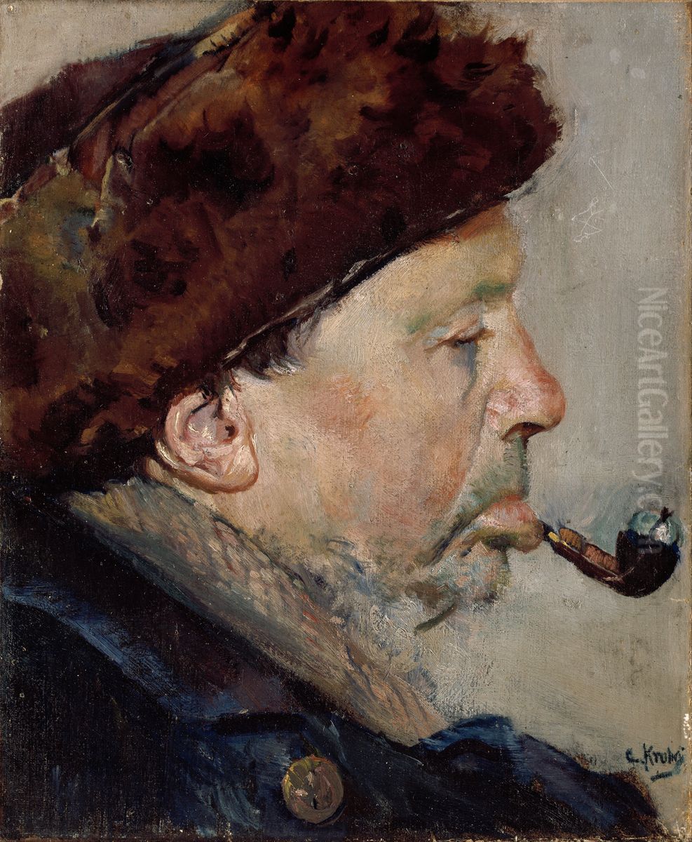 Niels Gaihede Oil Painting by Christian Krohg
