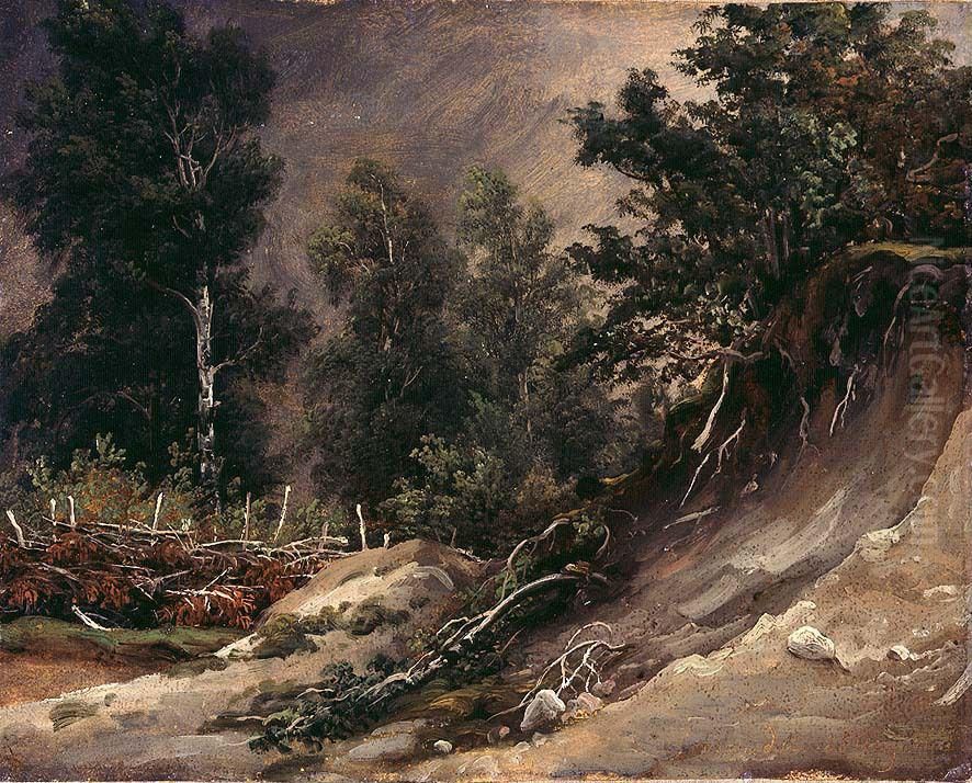 Skogstudie i Romsdal Oil Painting by Thomas Fearnley