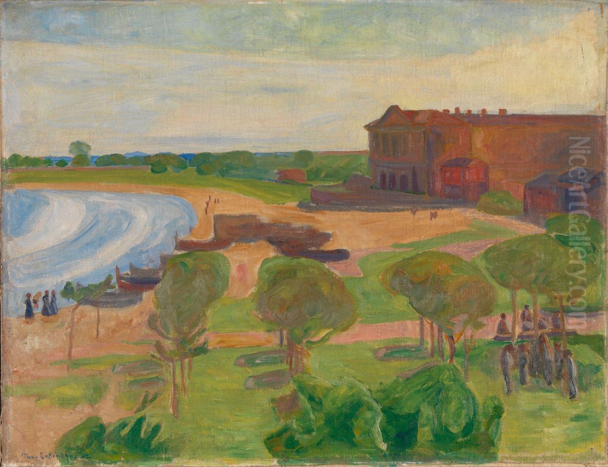 The Beach at Terracina Oil Painting by Thorvald Erichsen