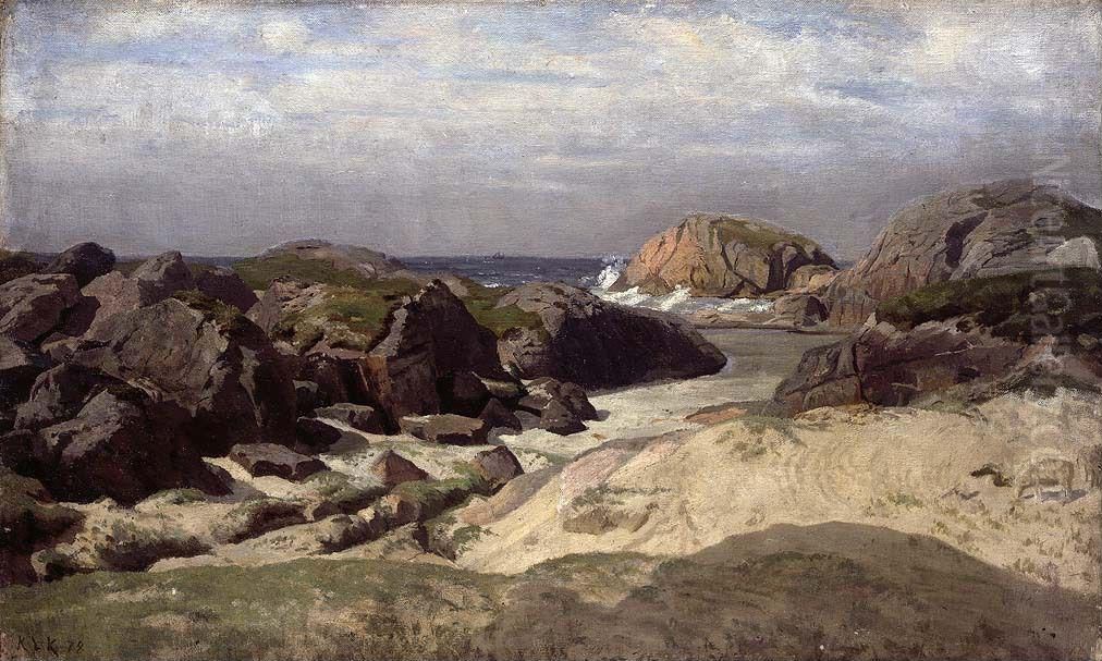 View over the Sea from Ogna, Jaeren Oil Painting by Kitty Lange Kielland
