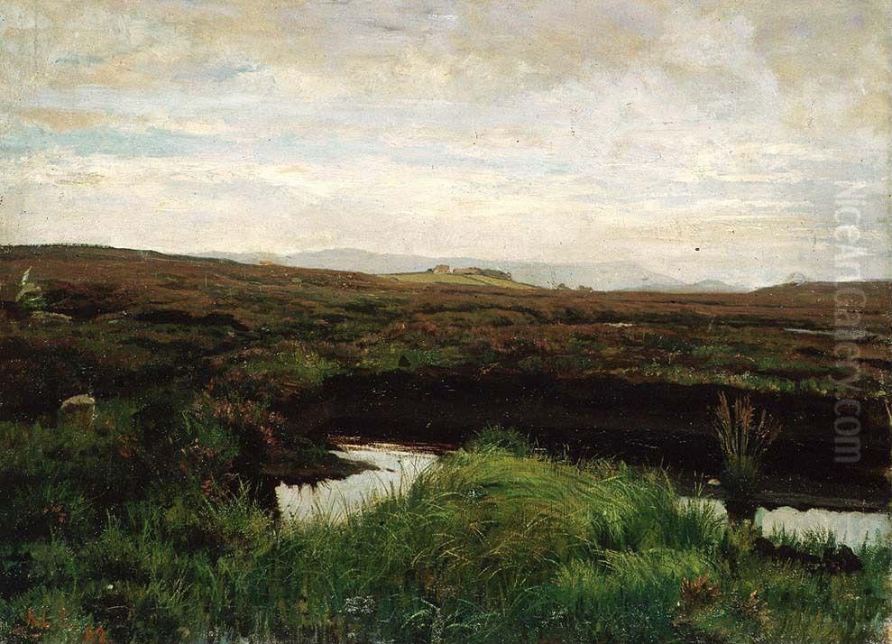 Torvemos pa Jaeren Oil Painting by Kitty Lange Kielland