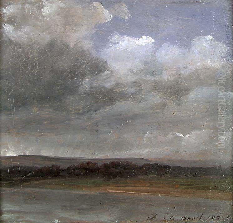 Cloud Study Oil Painting by Johan Wilhelm Ludwig Dahl