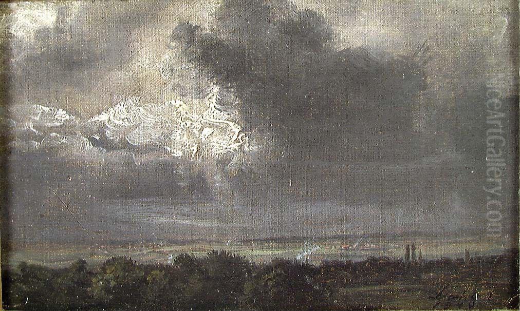Study of Storm Clouds Oil Painting by Johan Wilhelm Ludwig Dahl
