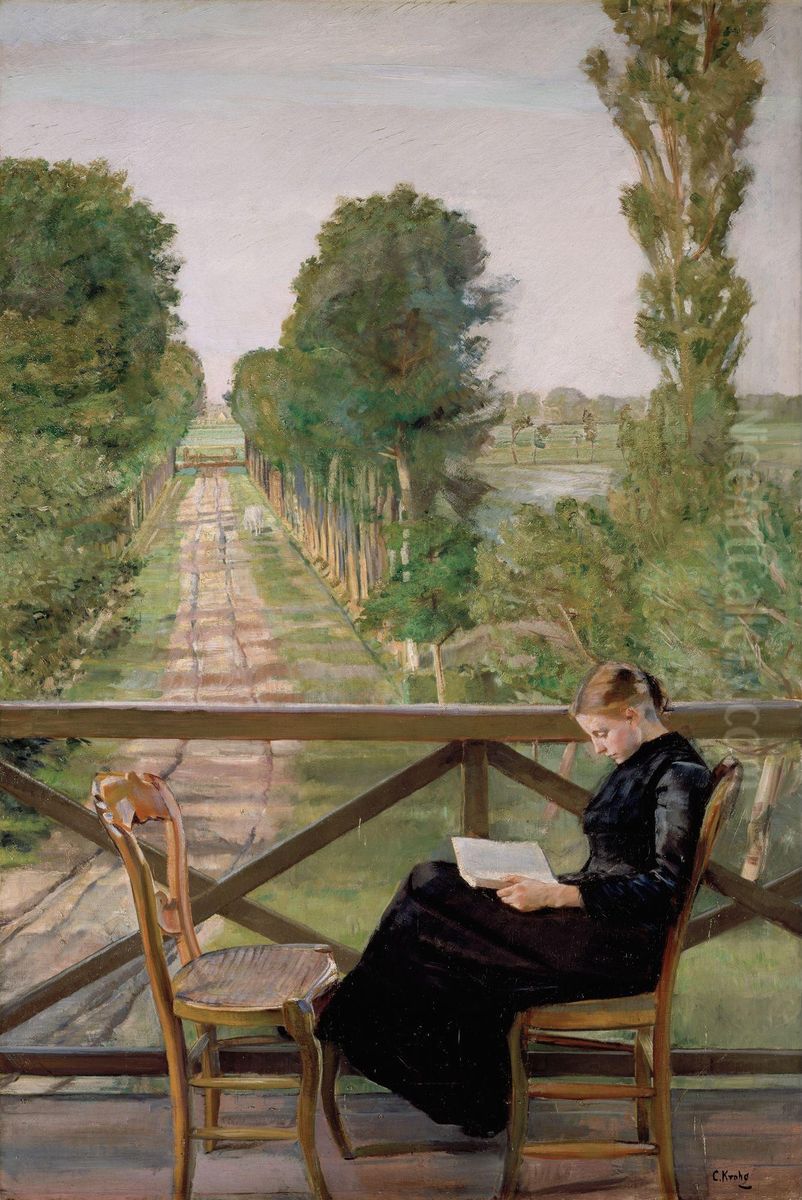 Villa Britannia, Belgium Oil Painting by Christian Krohg