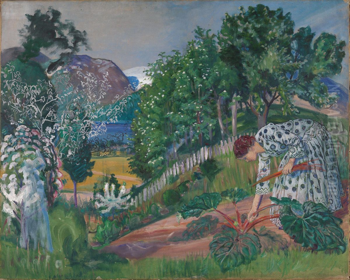 Spring Evening in Jolster Oil Painting by Nikolai Astrup