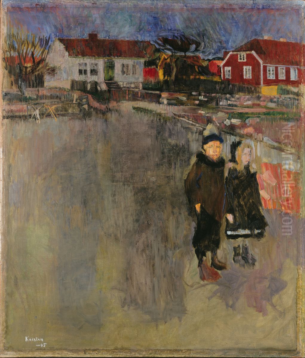 Spring Evening at Ula Oil Painting by Ludvig Karsten