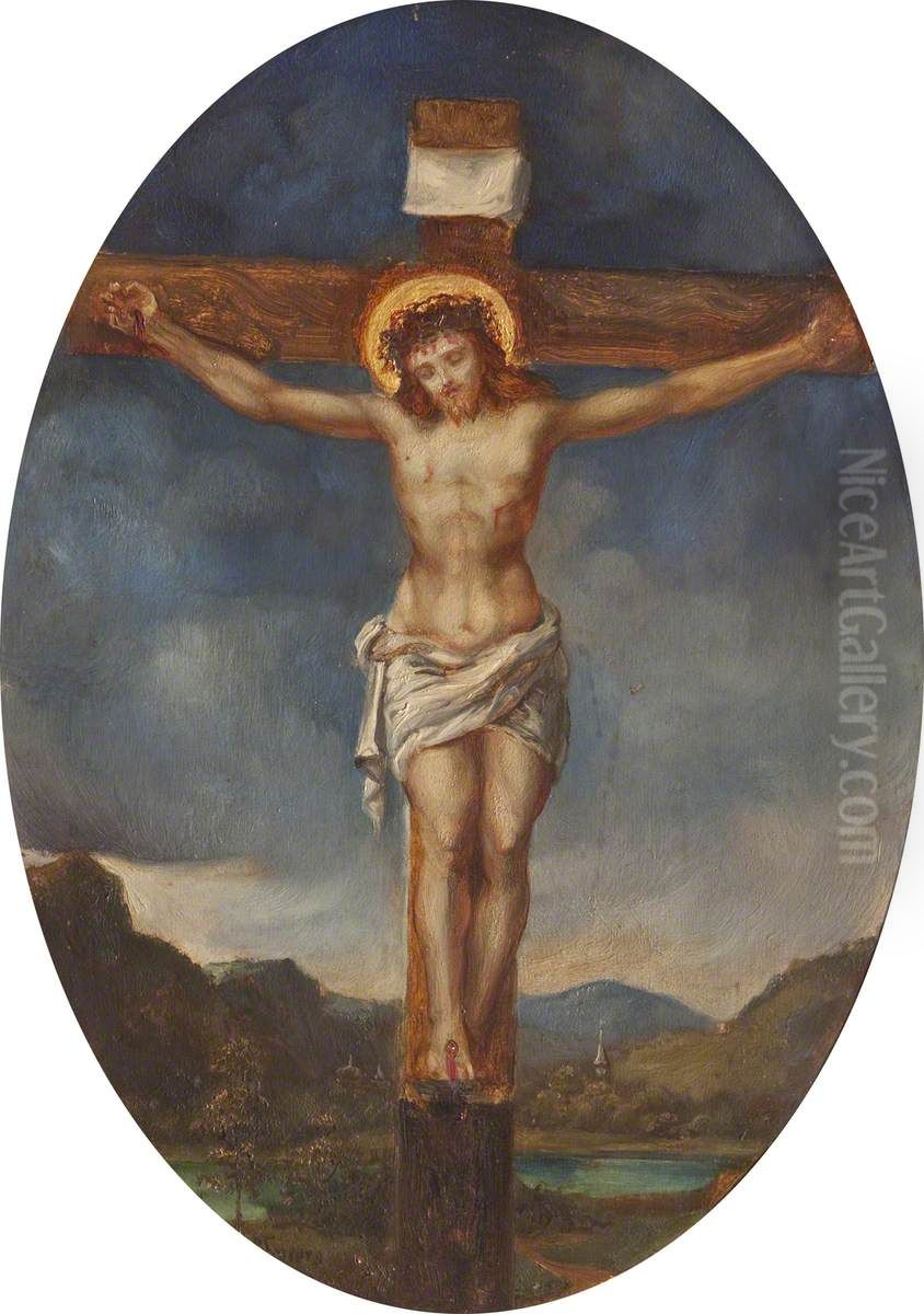 Christ Crucified Oil Painting by Rebecca Dulcibella Orpen