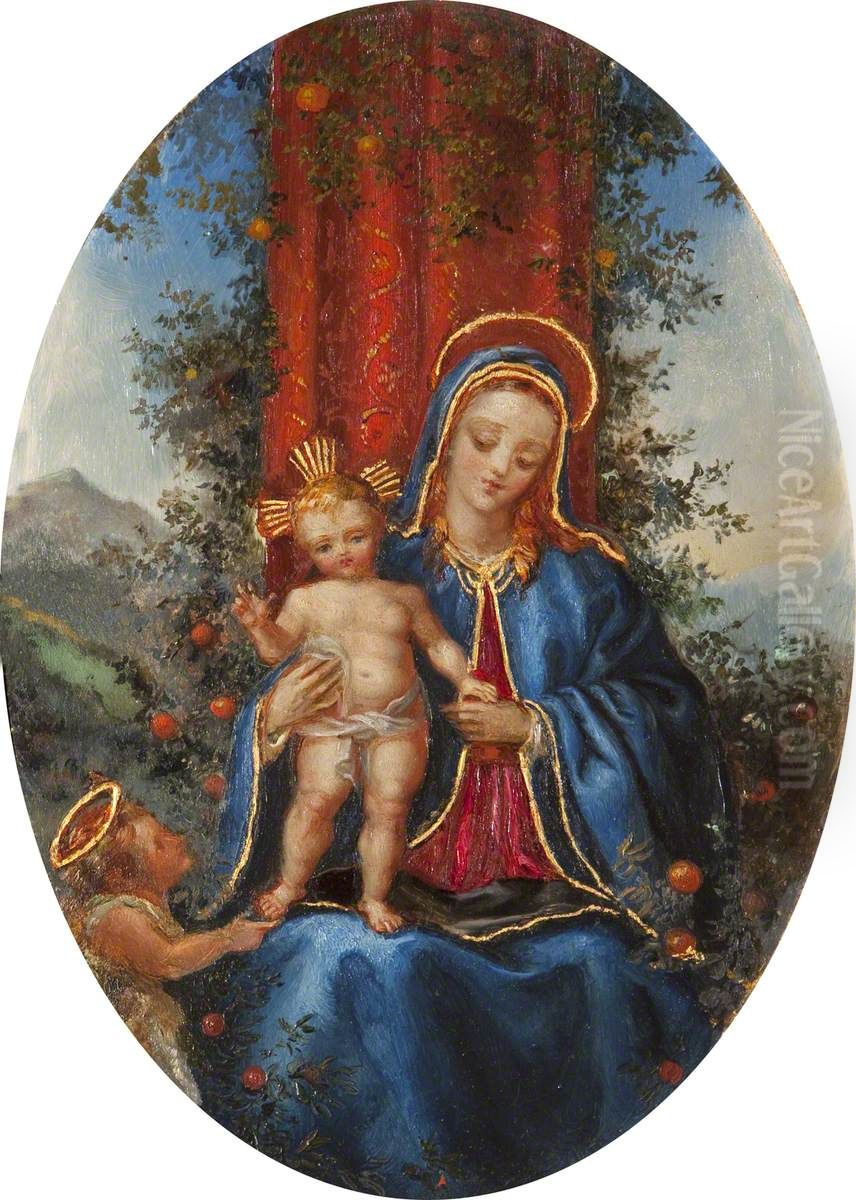 The Virgin and Child with the Infant John the Baptist Oil Painting by Rebecca Dulcibella Orpen