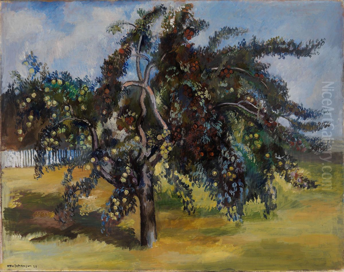 The Apple Tree Oil Painting by Otto Emil Johansen