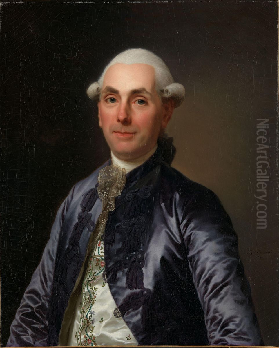 Francois Puissant de la Villeguerit Oil Painting by Alexander Roslin