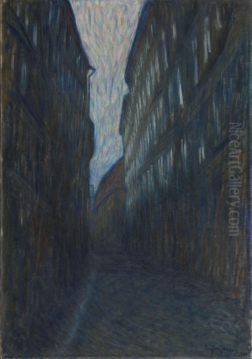Summer Night Oil Painting by Eugene Jansson