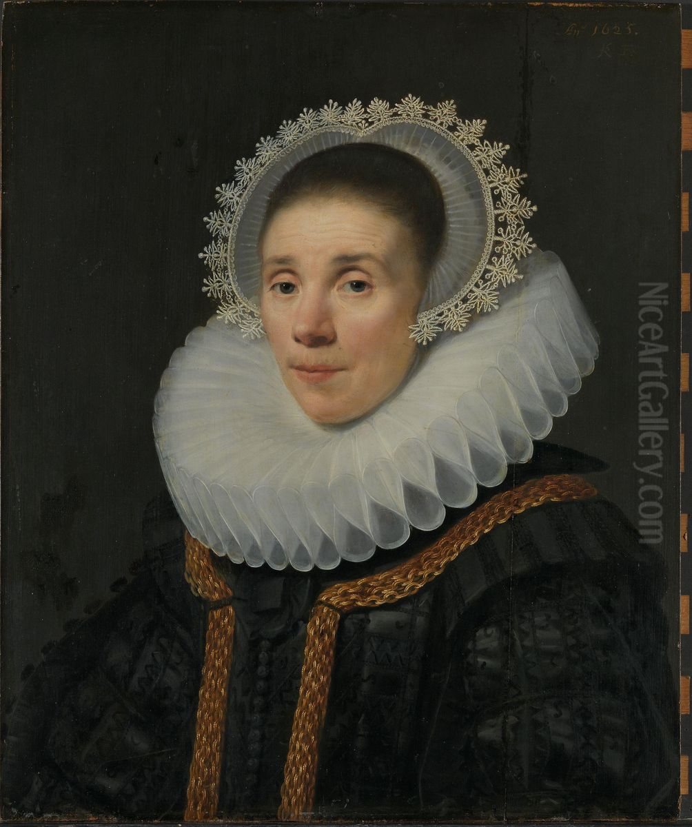 Portrait of a Woman Oil Painting by Jan Van Ravesteyn