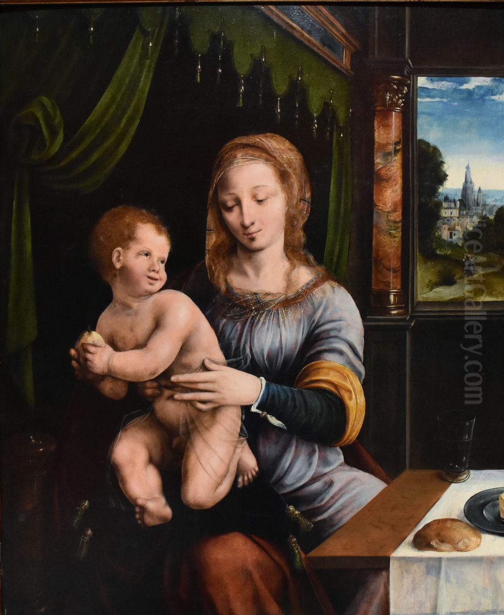 Madonna med barnet Oil Painting by Joos Van Cleve