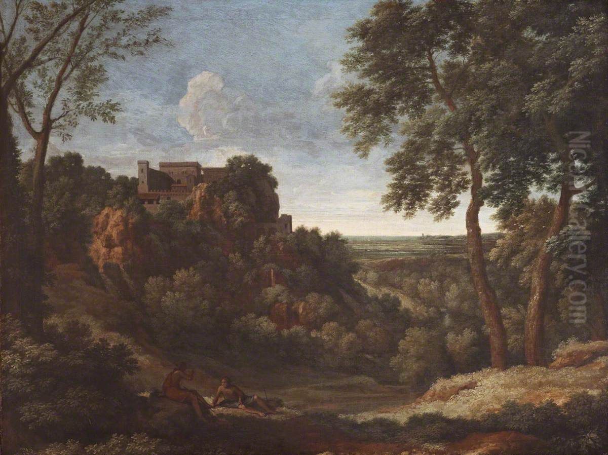 A Classical Landscape Oil Painting by Gaspard Dughet