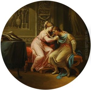 Mythological Subject with a Couple in an Embrace