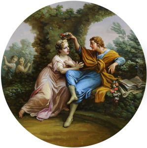 Daphnis Bestowing a Garland of Flowers on Chloe