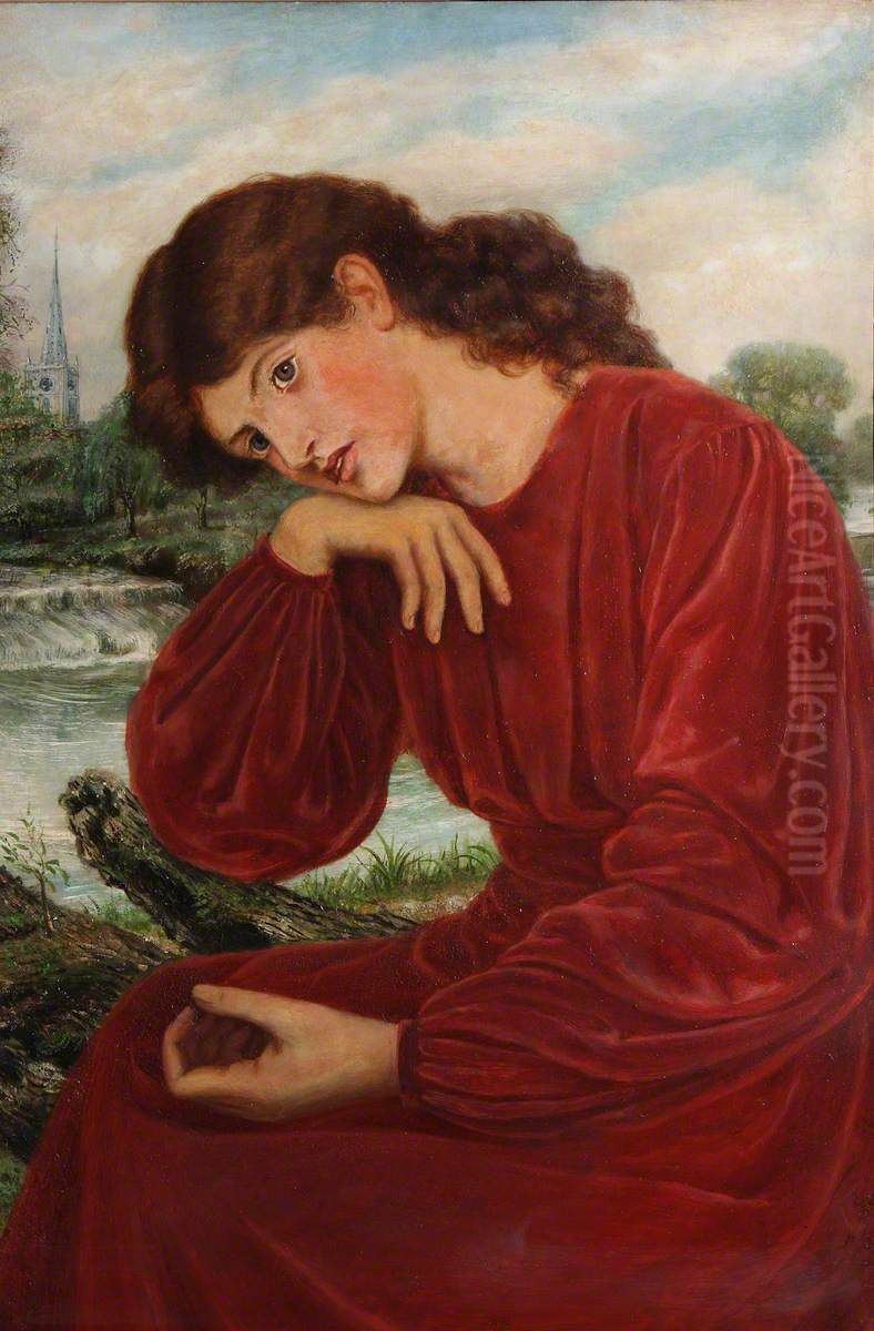 Jane Morris Oil Painting by Henry Treffry Dunn