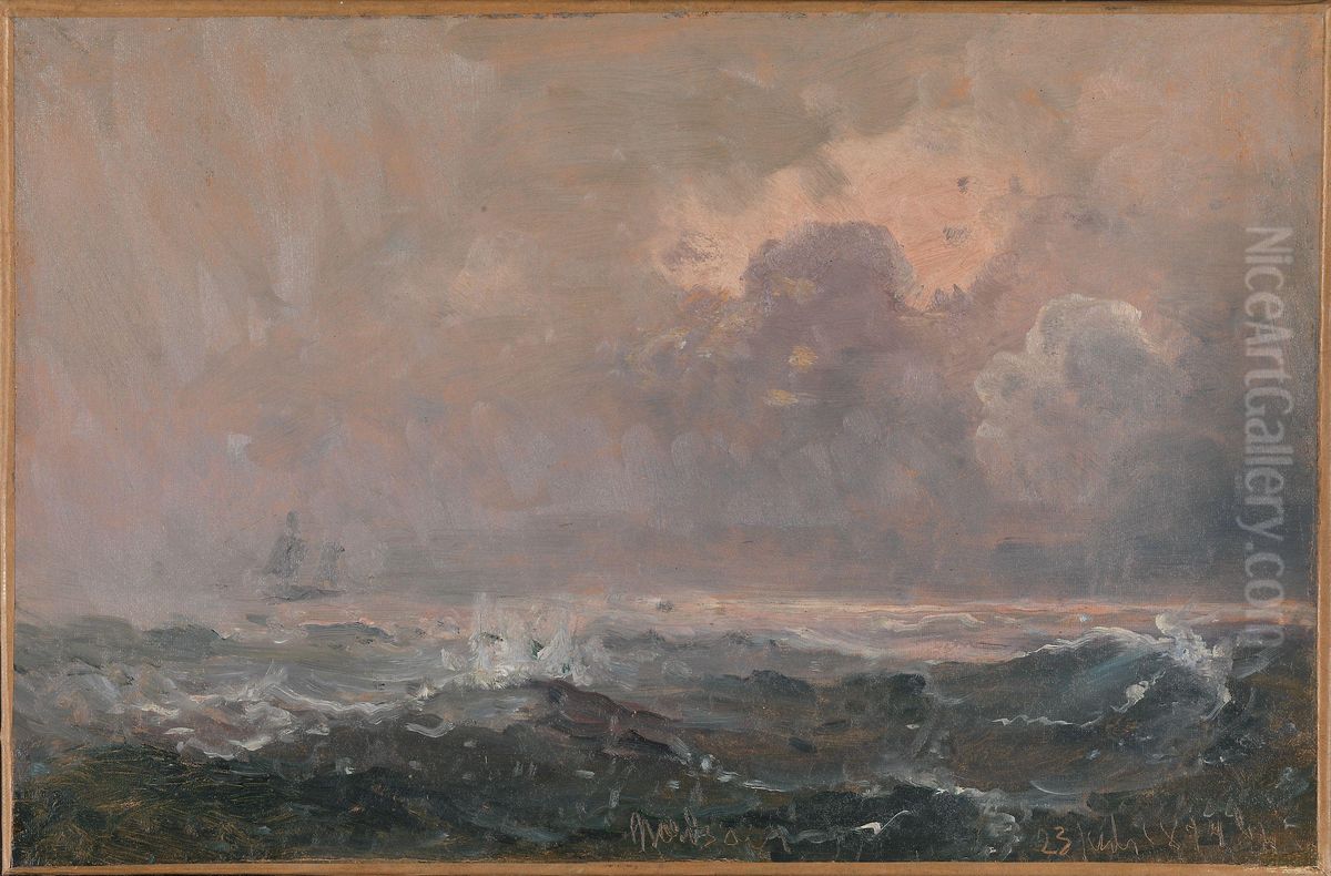 Marinestudie Oil Painting by Carl Frederik Sorensen