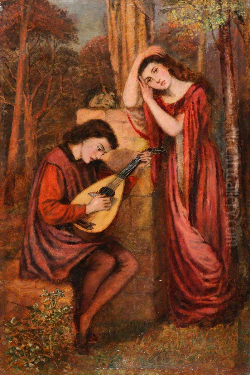 Genevieve Oil Painting by Henry Treffry Dunn