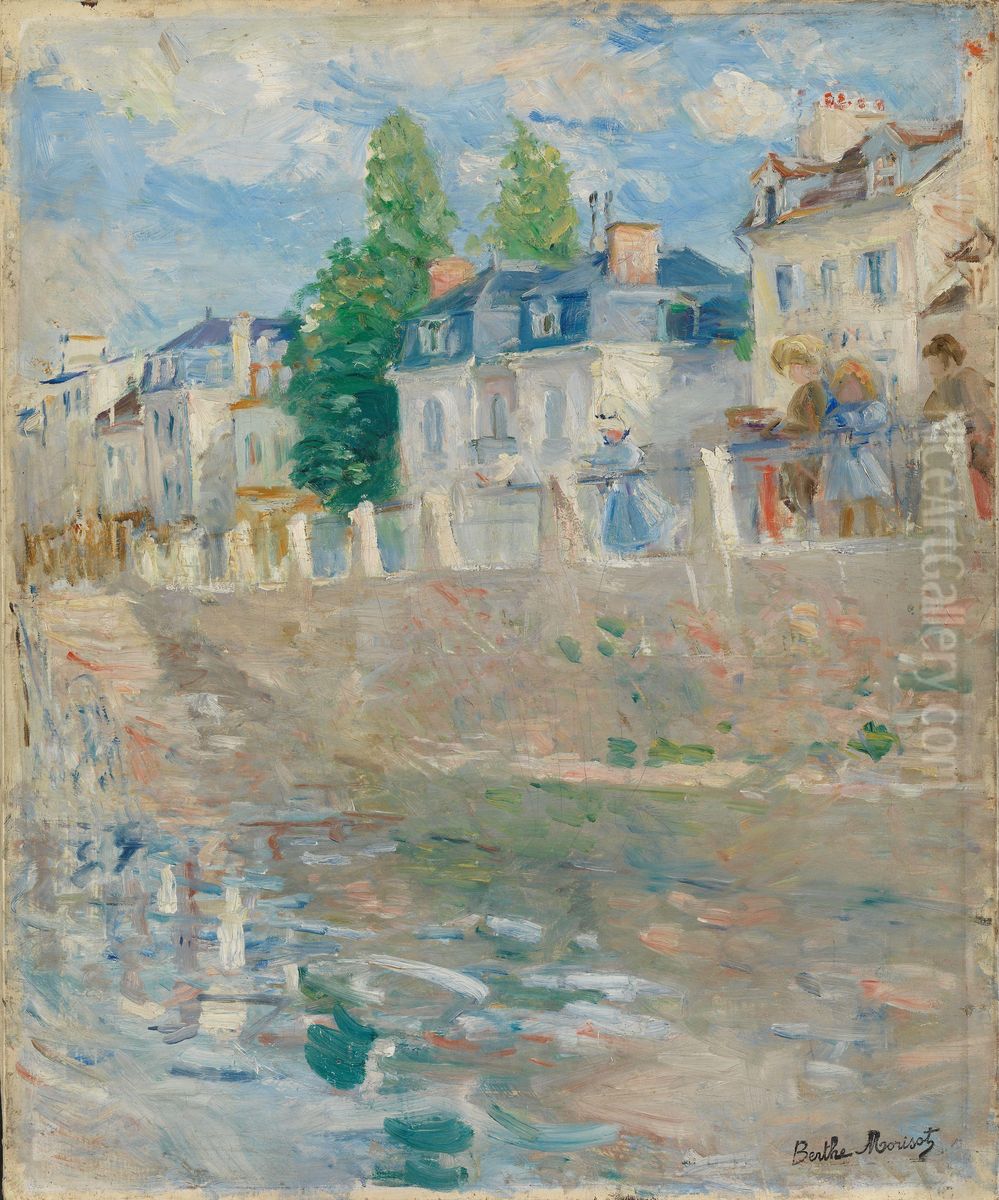 Ved bredden av Seinen, Bougival Oil Painting by Berthe Morisot