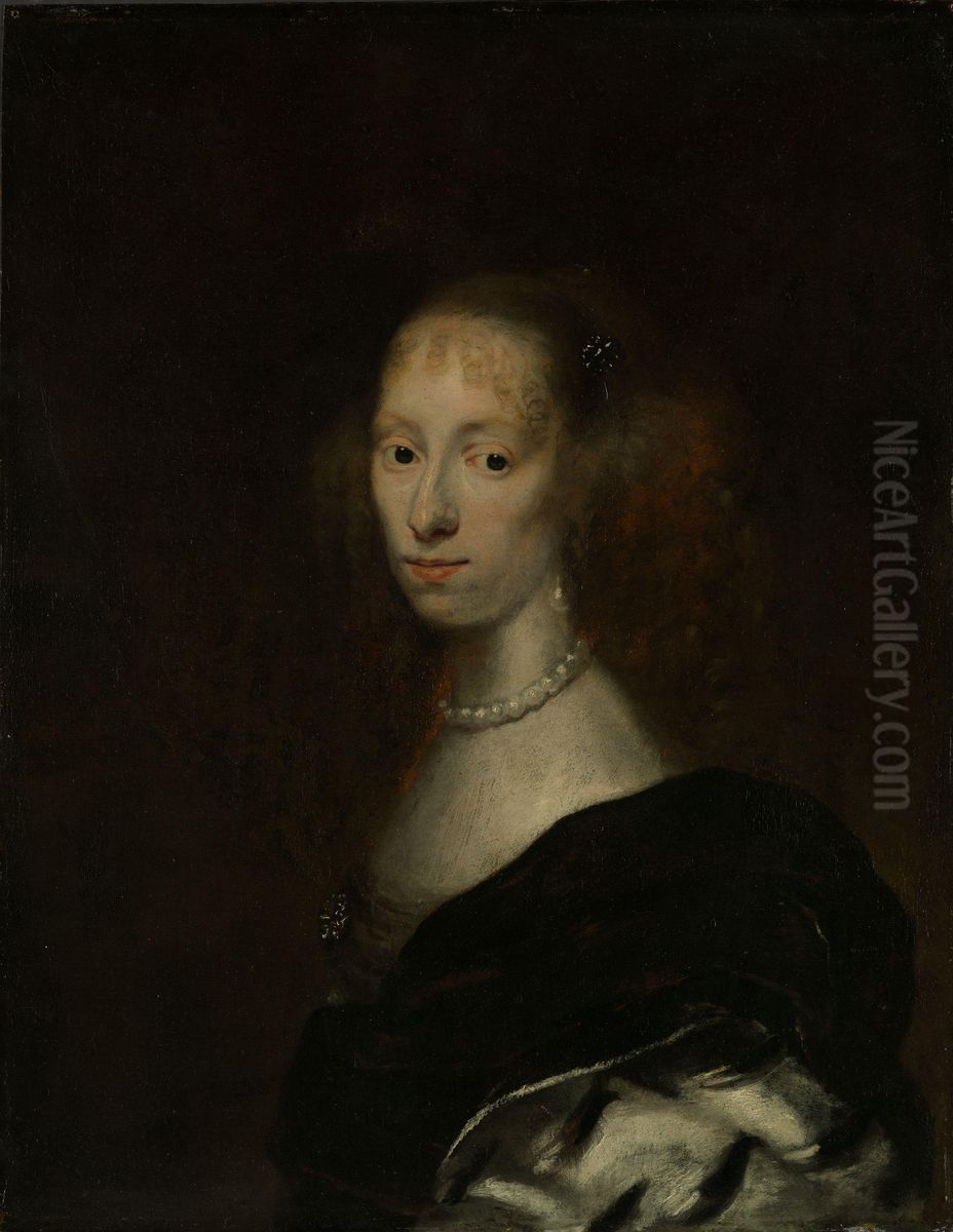 Portrait of an Unknown lady Oil Painting by Abraham Wuchters