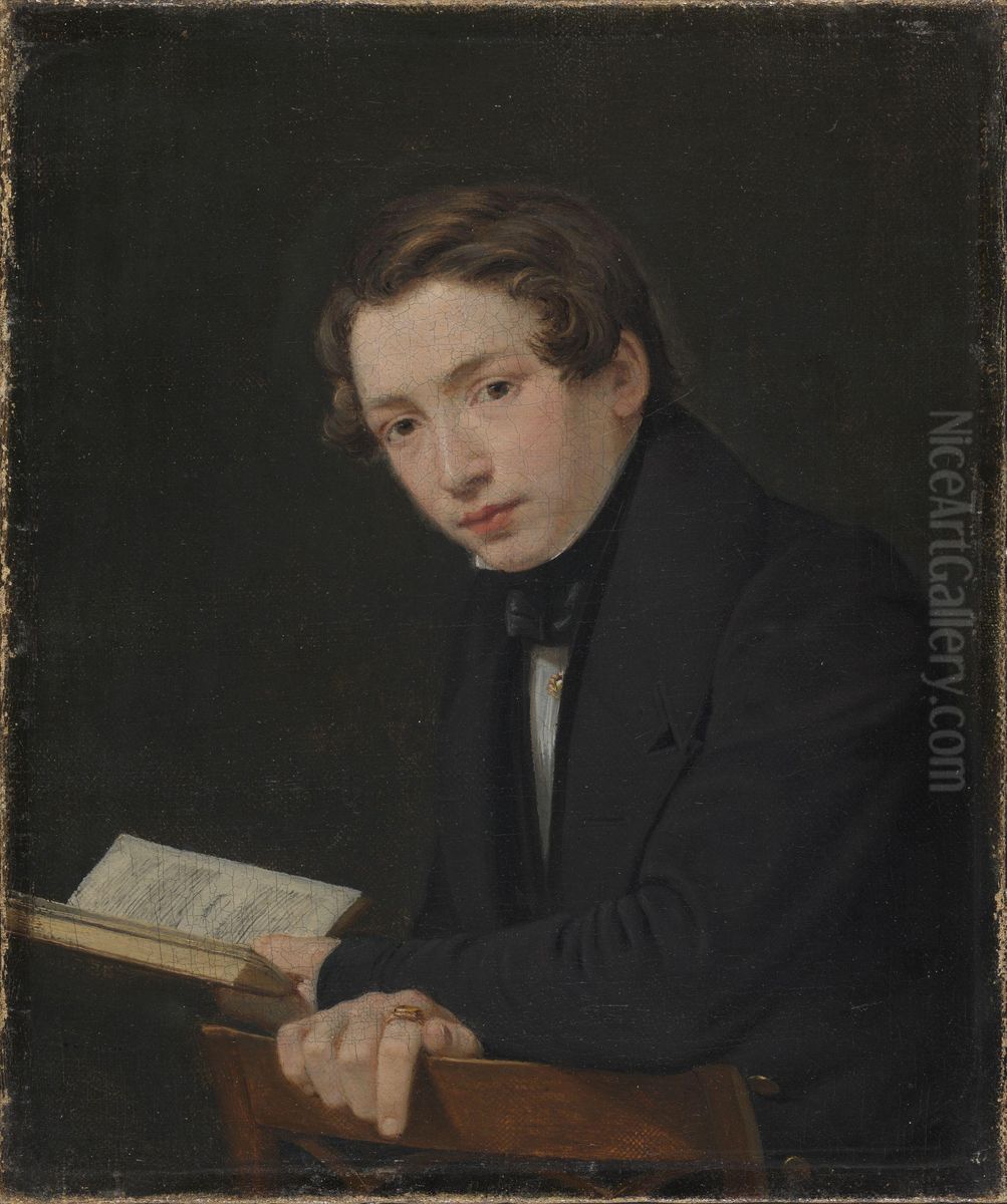 The later Chamberlain and Forester, Frederik Carl Eide Oil Painting by Wilhelm Marstrand