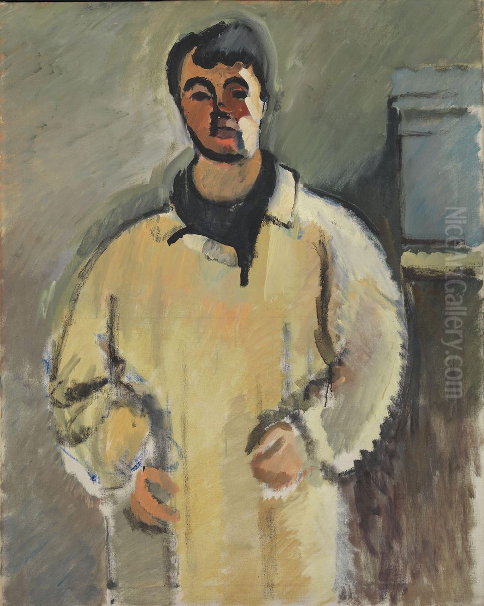 Selvportrett Oil Painting by Harald Giersing