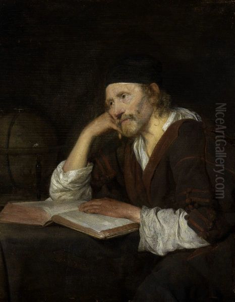 Heraclitus Oil Painting by Gerard Ter Borch