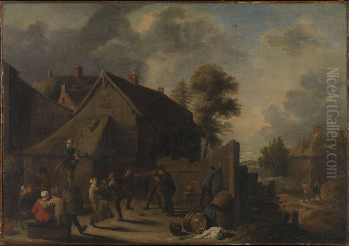 A rustic party Oil Painting by David Teniers the Younger