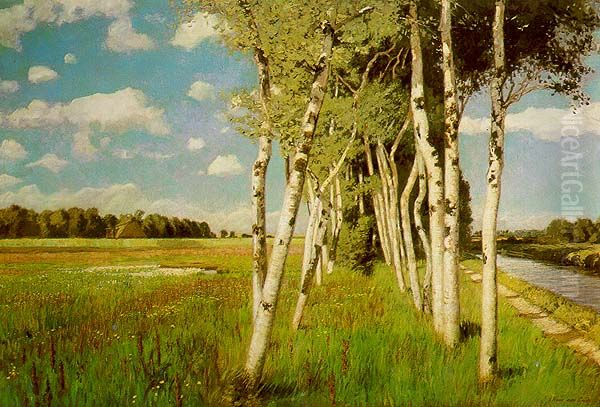Summer day in Worpswede Oil Painting by Hans am Ende
