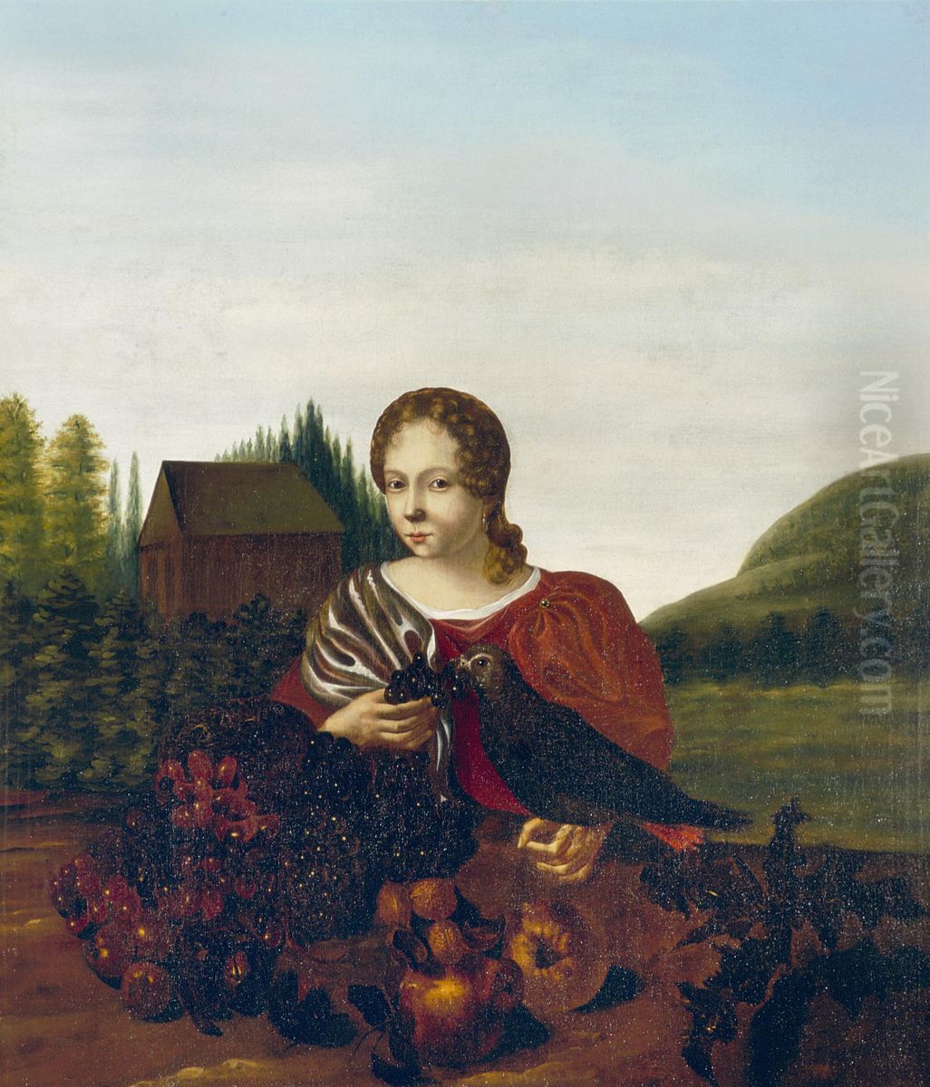 Portrait of a woman, probably a self-portrait Oil Painting by Aleida Greve